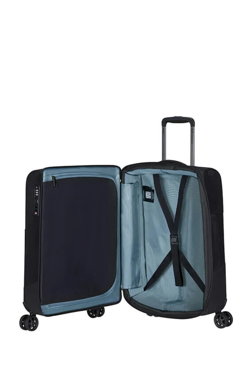 bizgo_trvl_nelipyrinen_ma_0.webp Samsonite Biz2go Trvl Nelipyöräinen matkalaukku 55cm Black Outlet