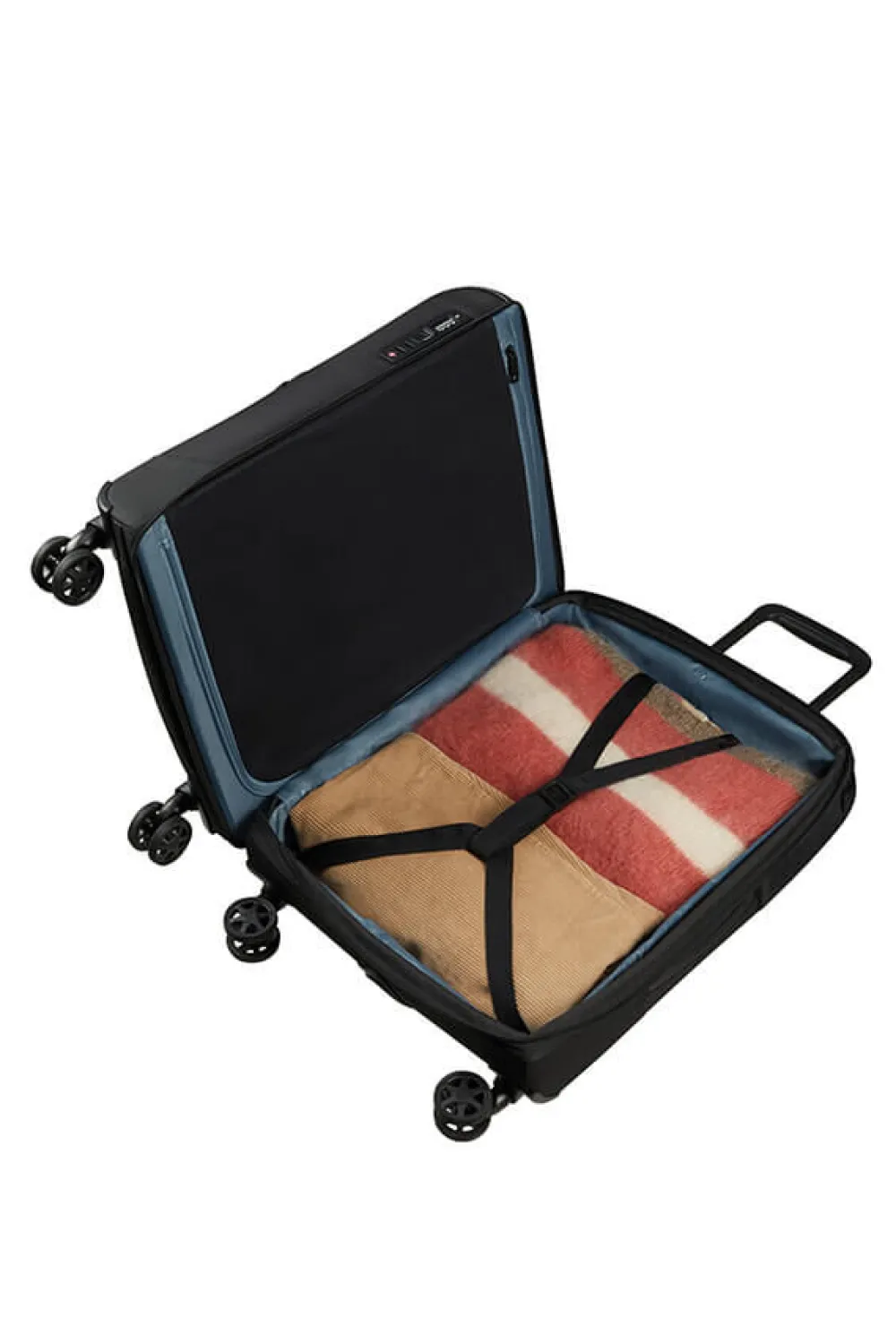 bizgo_trvl_nelipyrinen_ma_1.webp Samsonite Biz2go Trvl Nelipyöräinen matkalaukku 55cm Black Outlet