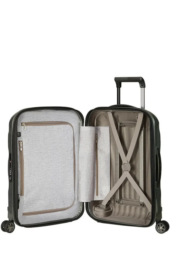 Samsonite C-Lite Nelipyöräinen laajennettava matkalaukku 55cm Metallic Green Sale
