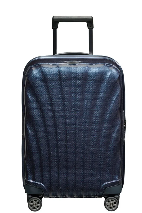 Samsonite C-Lite Nelipyöräinen laajennettava matkalaukku 55cm Midnight Blue New