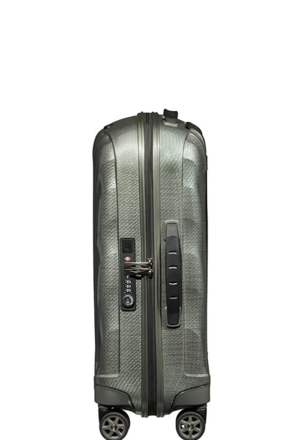 Samsonite C-Lite Nelipyöräinen laajennettava matkalaukku 55cm Metallic Green Sale