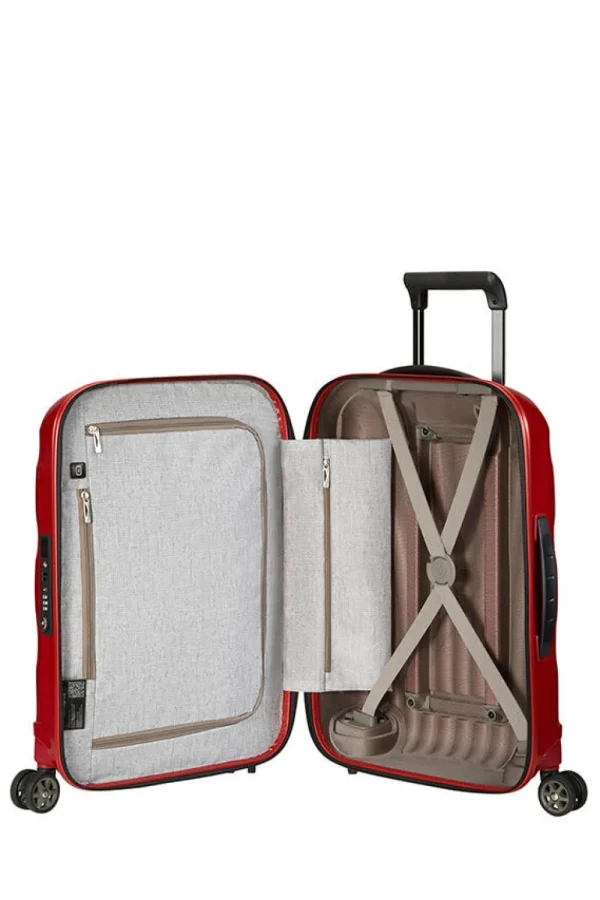 Samsonite C-Lite Nelipyöräinen matkalaukku 55cm Chili red Best