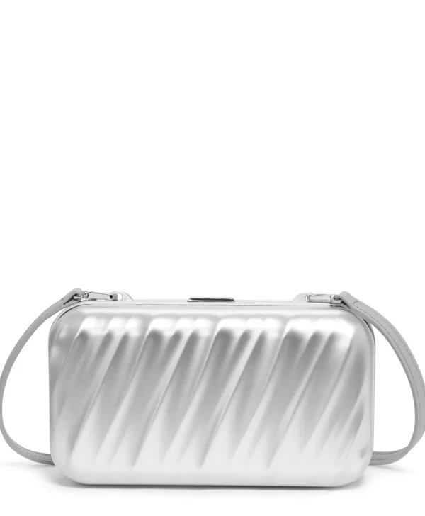 TUMI 19 Degree Aluminium Minaudiere Silver New