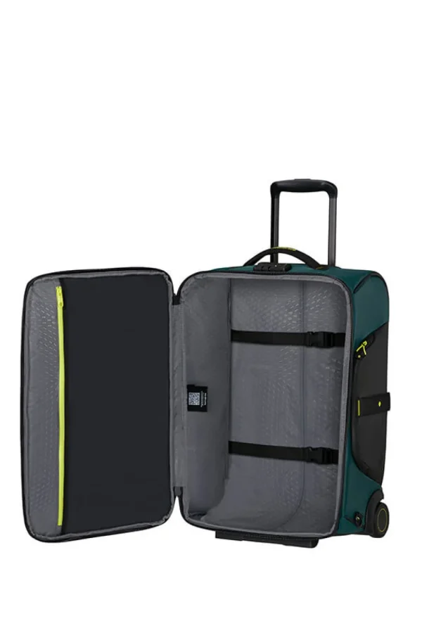 Samsonite Ecodiver Matkakassi pyörillä 55cm reppu Dark Teal/Lime Fashion