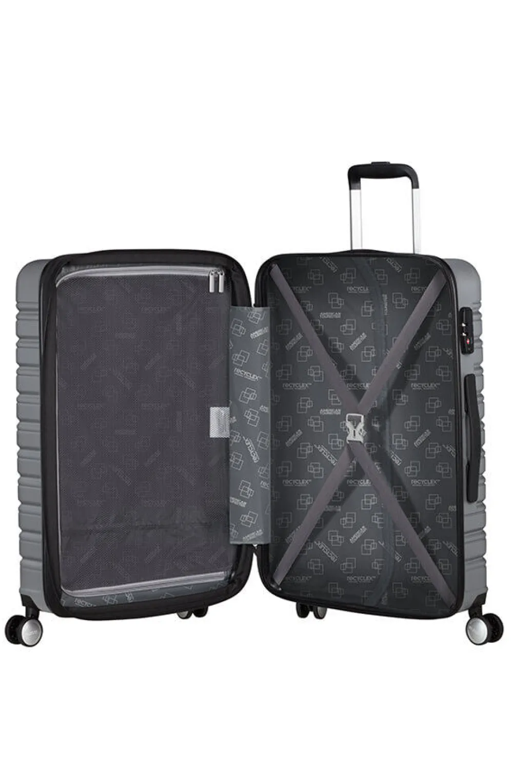 flashline_keskikokoinen_m_0-2.webp American Tourister Flashline Keskikokoinen matkalaukku Sky Silver Clearance