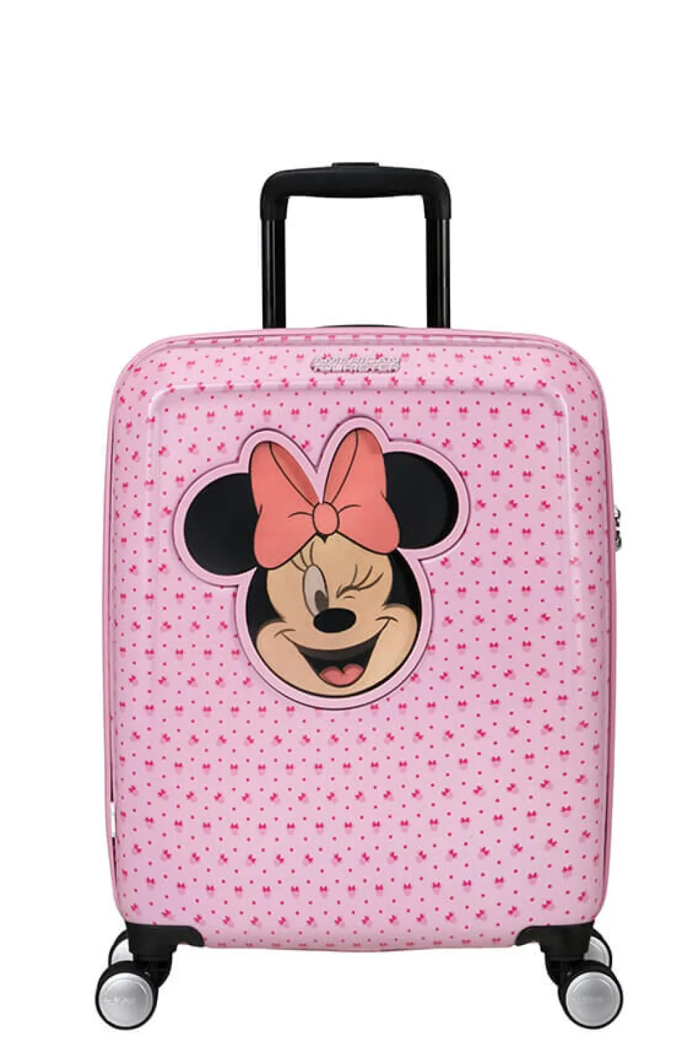 funlight_disney_nelipyrin_2.webp American Tourister Funlight Disney Nelipyöräinen matkalaukku 55cm Minnie Lenticular Pink Hot