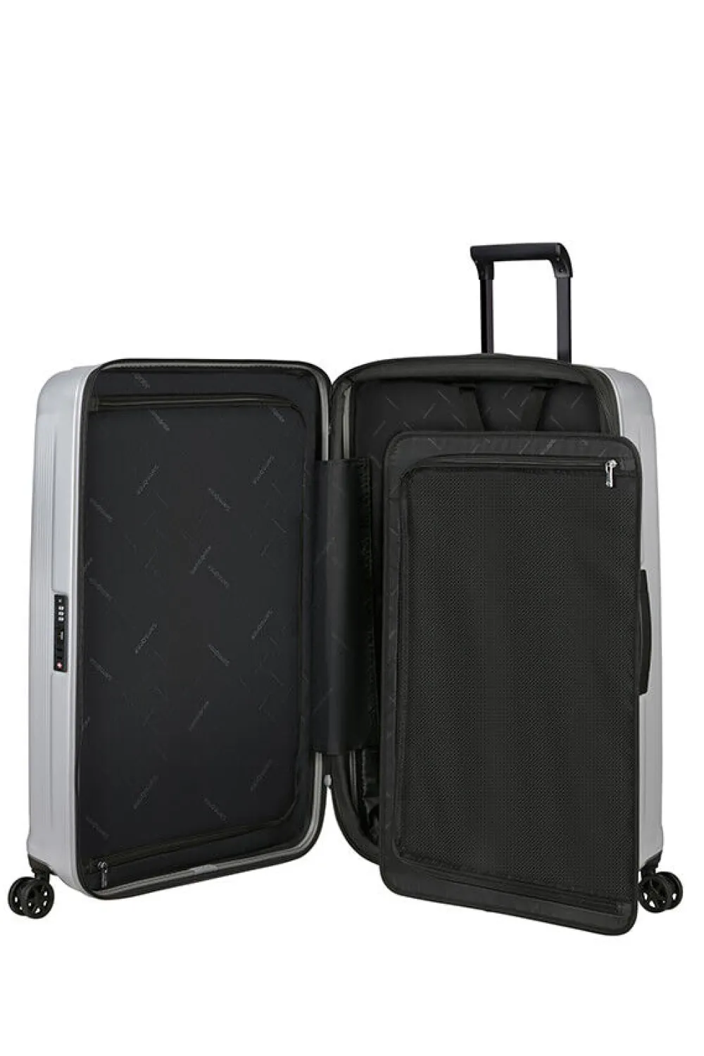 nuon_nelipyrinen_laajenne_1-2.webp Samsonite Nuon Nelipyöräinen laajennettava matkalaukku 69cm Matt Silver Fashion
