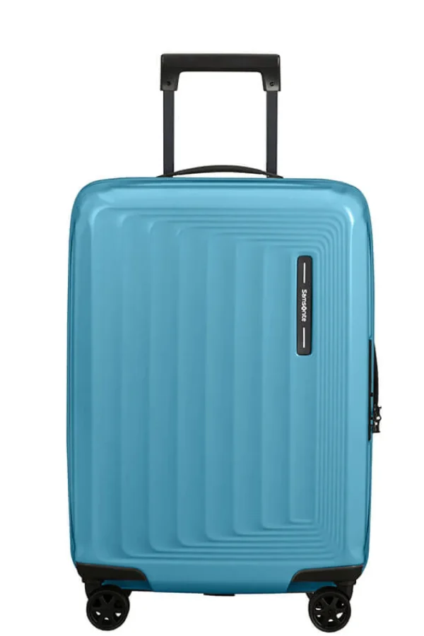Samsonite Nuon Nelipyöräinen laajennettava matkalaukku 55cm Metallic Ocean Blue Clearance