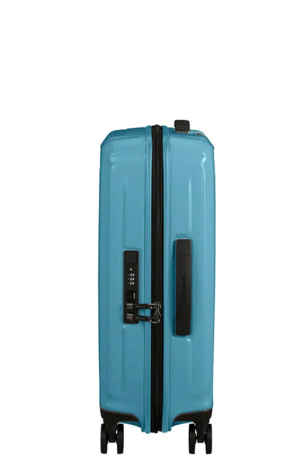 Samsonite Nuon Nelipyöräinen laajennettava matkalaukku 55cm Metallic Ocean Blue Clearance