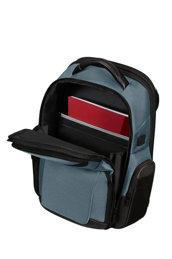 Samsonite Pro-DLX 6 Reppu expandable 15.6" Dusty Blue New
