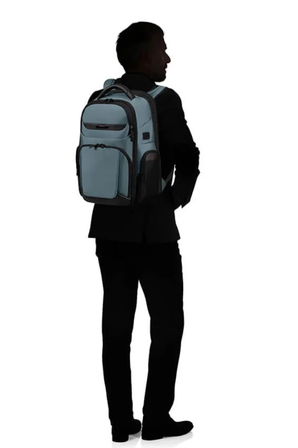Samsonite Pro-DLX 6 Reppu expandable 15.6" Dusty Blue New