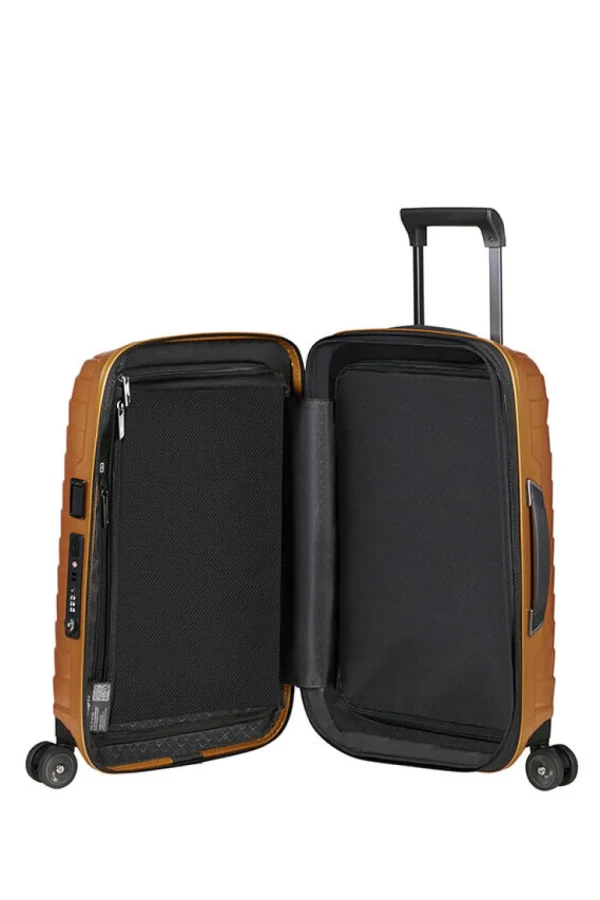 Samsonite Proxis Nelipyöräinen laajennettava matkalaukku 55cm Honey Gold New