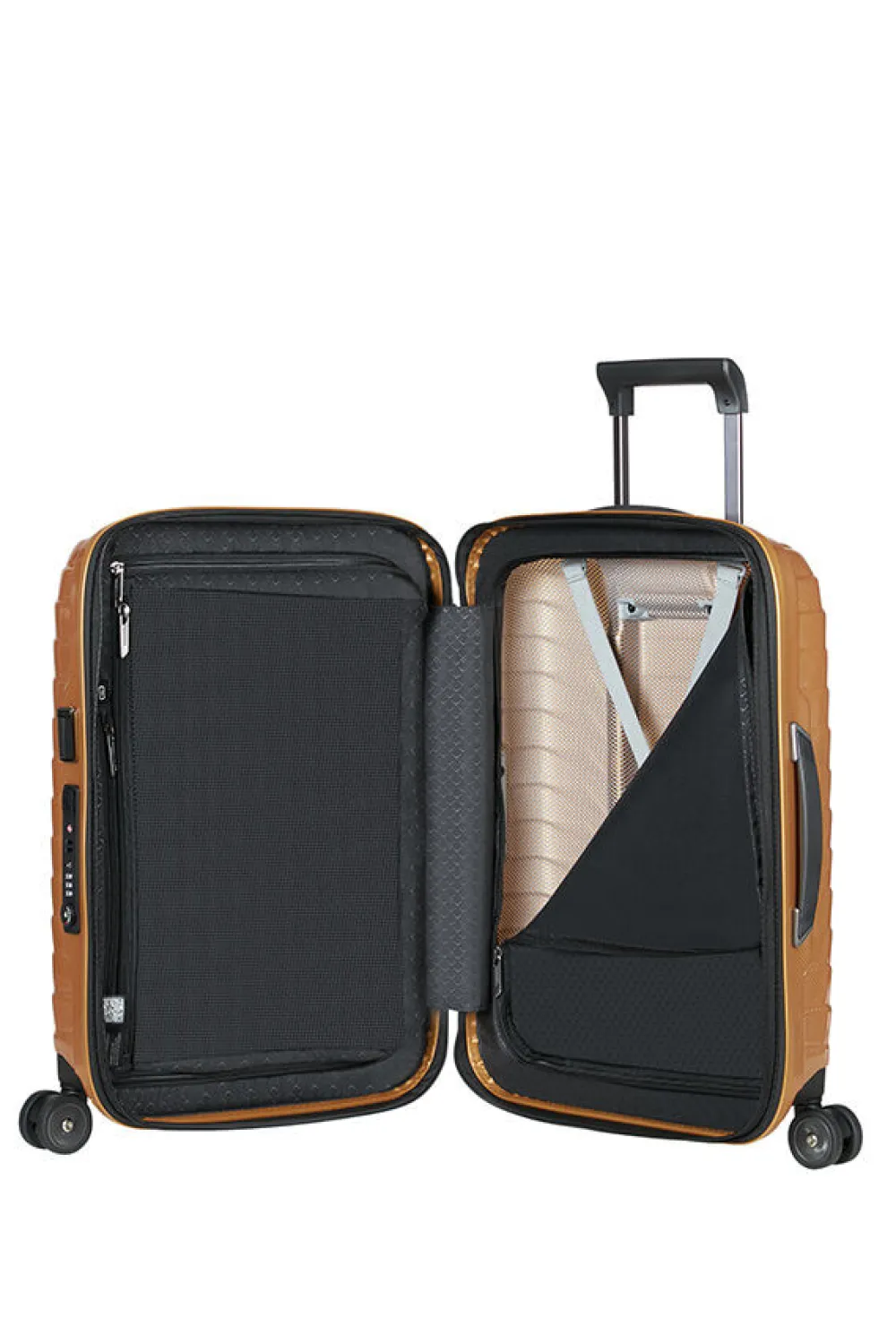 proxis_nelipyrinen_laajen_1-2.webp Samsonite Proxis Nelipyöräinen laajennettava matkalaukku 55cm Honey Gold Online