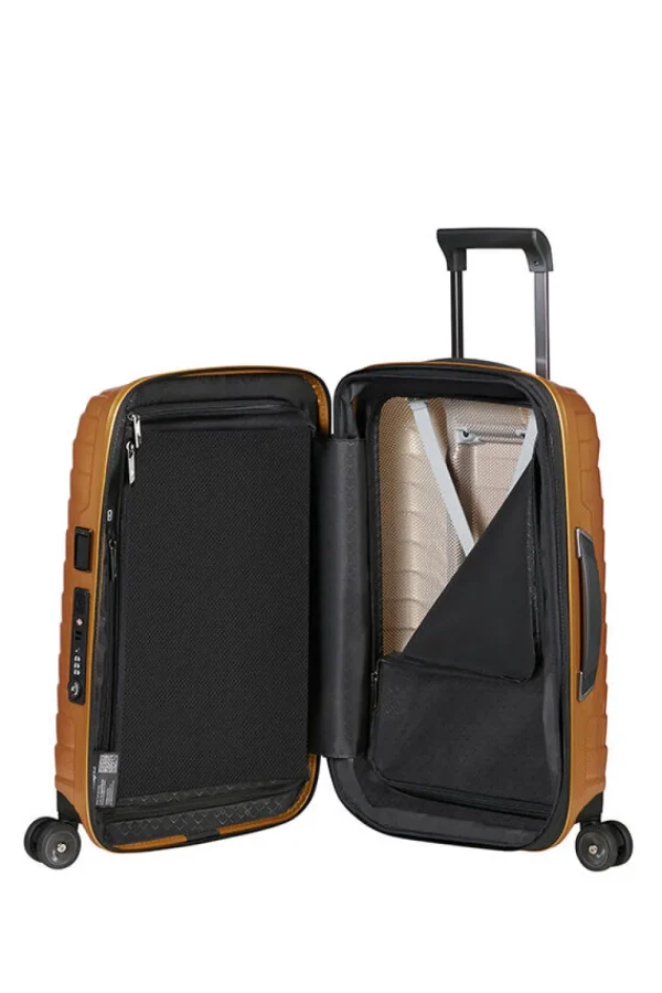 Samsonite Proxis Nelipyöräinen laajennettava matkalaukku 55cm Honey Gold New