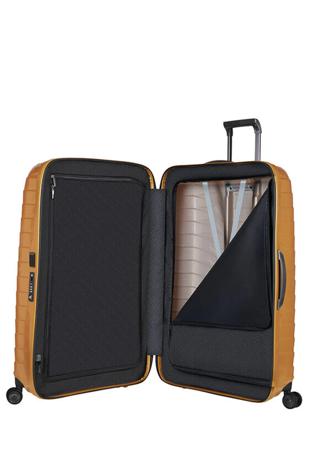 proxis_nelipyrinen_matkal_0-20.webp Samsonite Proxis Nelipyöräinen matkalaukku 86cm Honey Gold Outlet