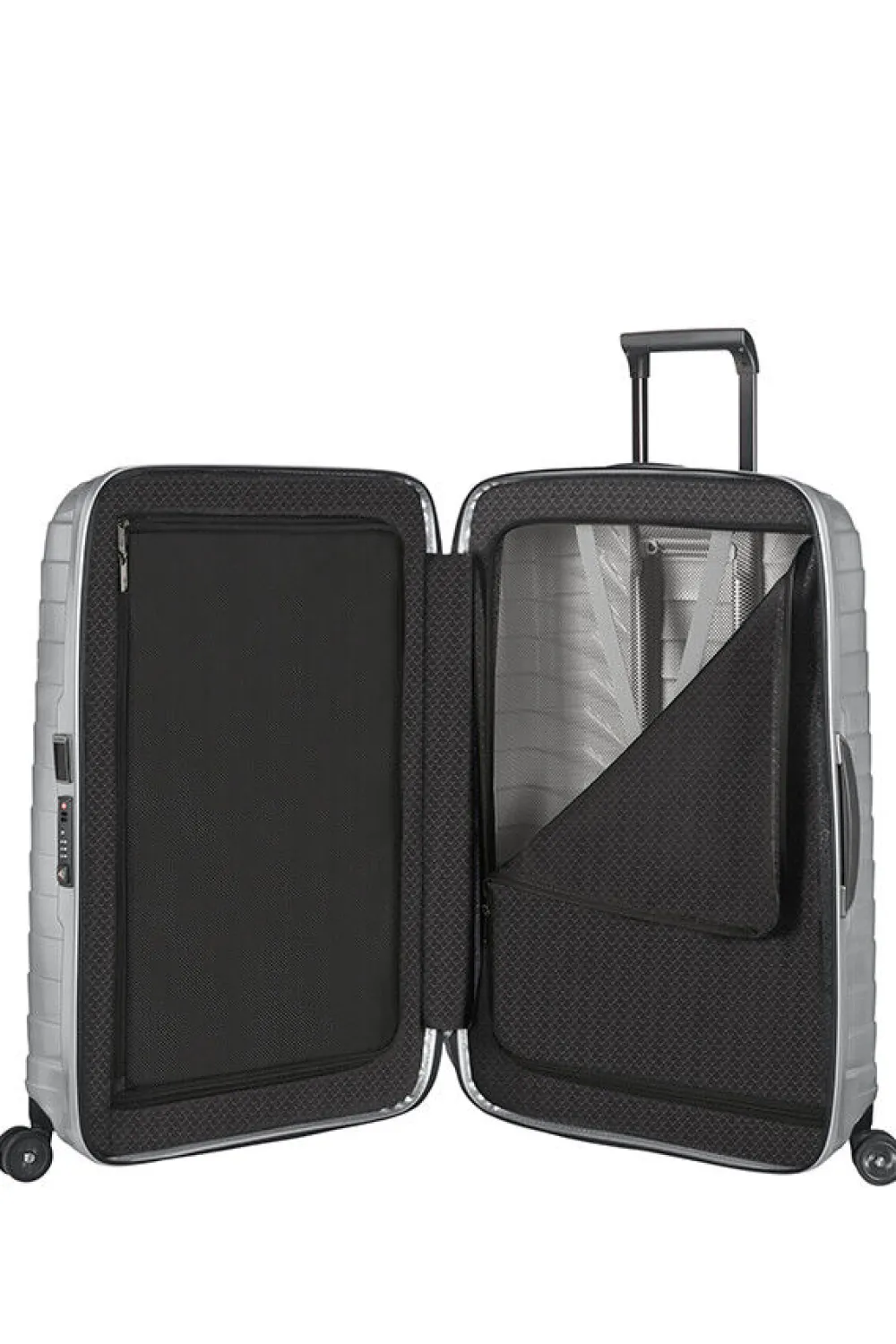 proxis_nelipyrinen_matkal_0-7.webp Samsonite Proxis Nelipyöräinen matkalaukku 75cm Silver Hot