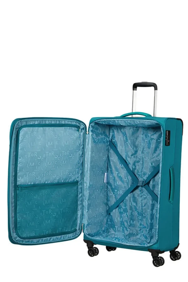 American Tourister Pulsonic Erittäin suuri matkalaukku Stone Teal Fashion