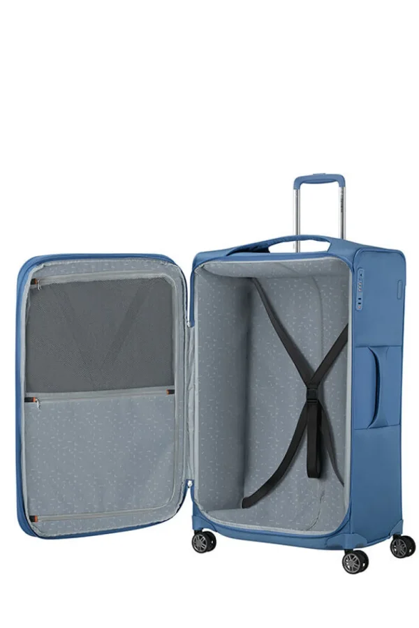 Samsonite Re-Lite Nelipyöräinen laajennettava matkalaukku 78cm Capri Blue New