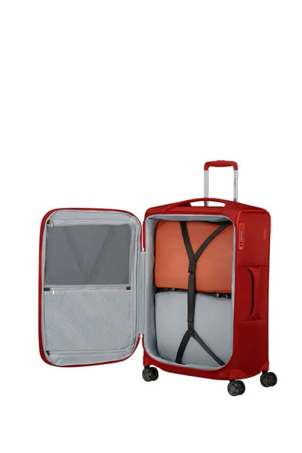 Samsonite Re-Lite Nelipyöräinen laajennettava matkalaukku 67cm Poppy Red Outlet