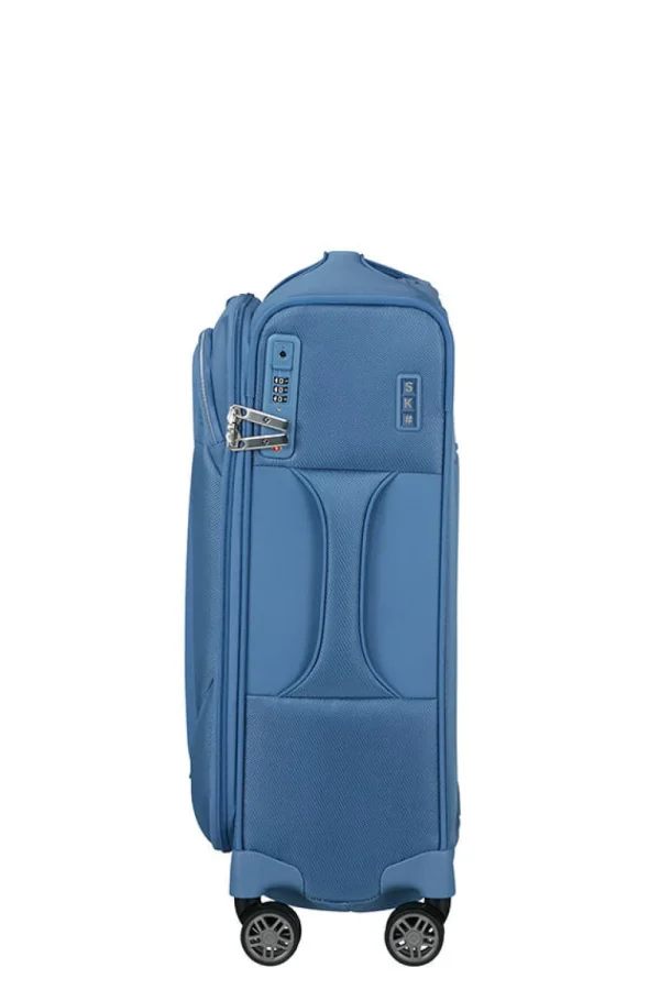 Samsonite Re-Lite Nelipyöräinen laajennettava matkalaukku 55cm Capri Blue Sale