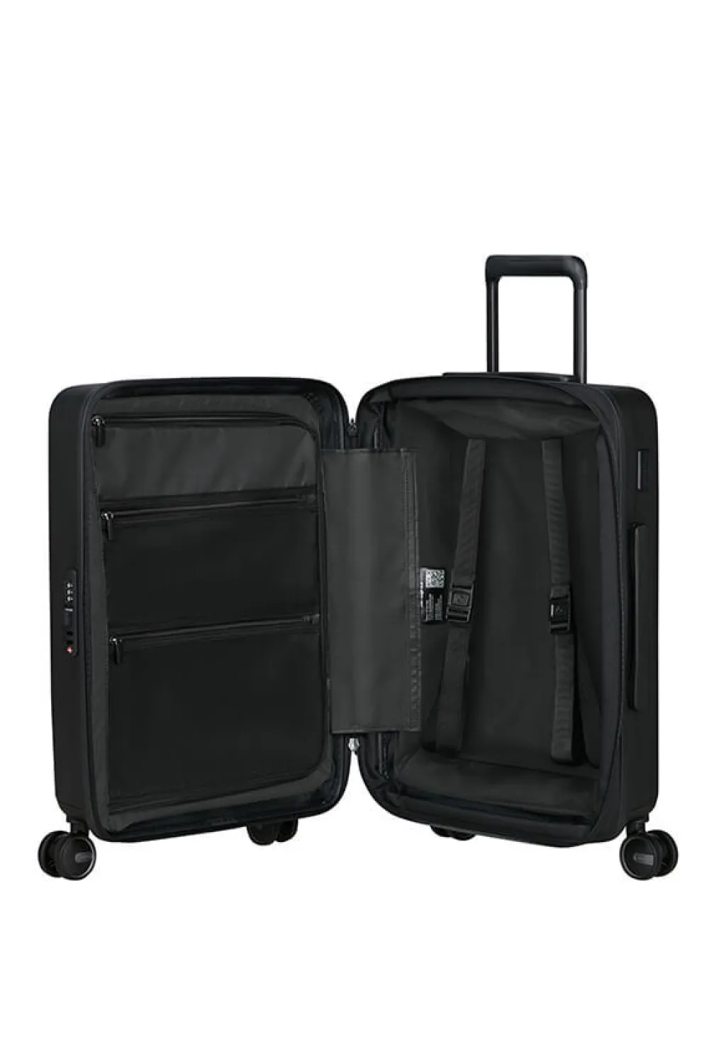 restackd_nelipyrinen_laaj_0-23.webp Samsonite Restackd Nelipyöräinen laajennettava matkalaukku 55cm Black Outlet