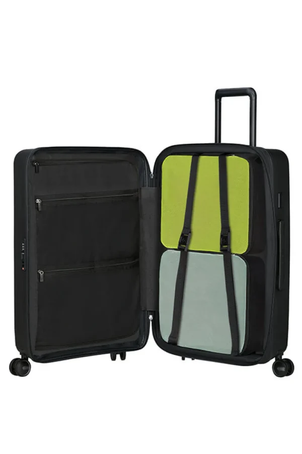 Samsonite Restackd Nelipyöräinen laajennettava matkalaukku 68cm Black Best