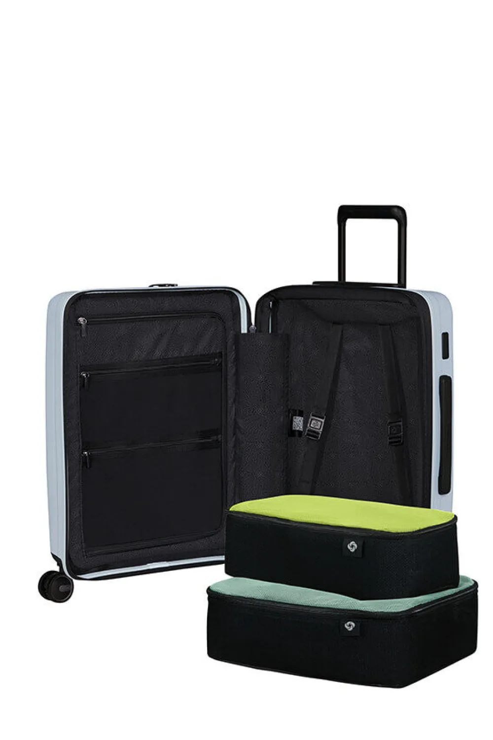 restackd_nelipyrinen_laaj_2-28.webp Samsonite Restackd Nelipyöräinen laajennettava matkalaukku 55cm Glacier Clearance