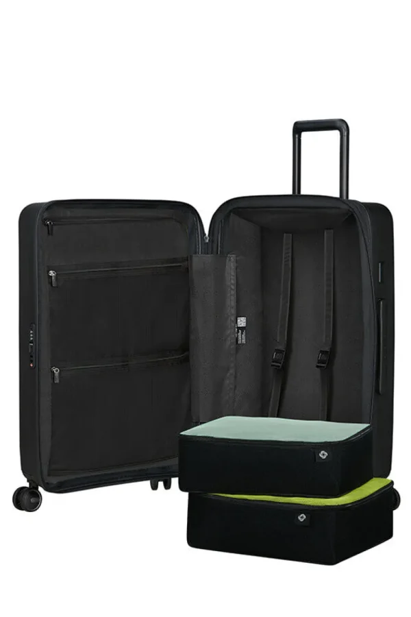 Samsonite Restackd Nelipyöräinen laajennettava matkalaukku 68cm Black Best