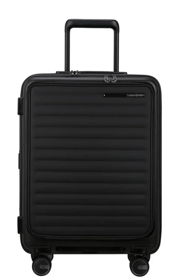 Samsonite Restackd Nelipyöräinen laajennettava matkalaukku 55cm Black Outlet