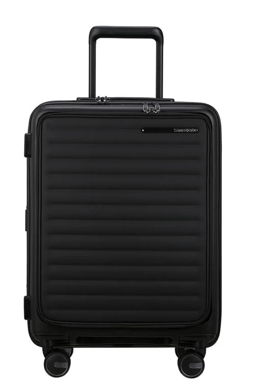restackd_nelipyrinen_laaj_4-23.webp Samsonite Restackd Nelipyöräinen laajennettava matkalaukku 55cm Black Outlet