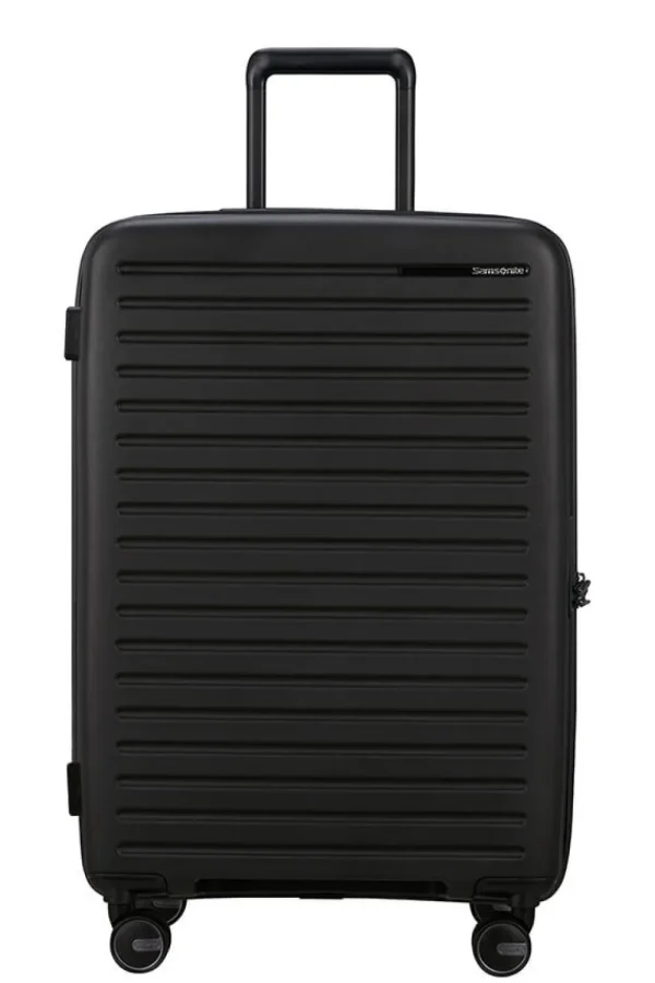 Samsonite Restackd Nelipyöräinen laajennettava matkalaukku 68cm Black Best