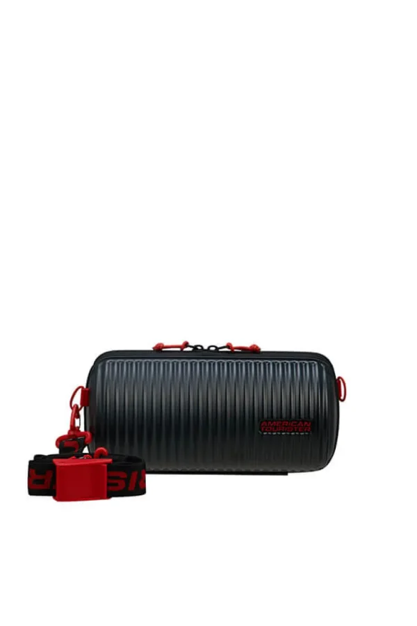 American Tourister Rollio Olkalaukku Black/Red Hot