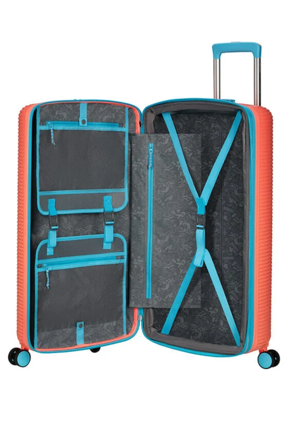 American Tourister Rollio Suuri matkalaukku Coral/Blue Discount