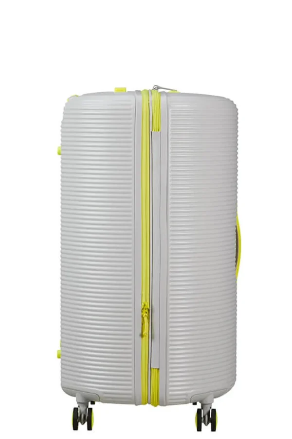 American Tourister Rollio Suuri matkalaukku Light Grey/Lime Discount