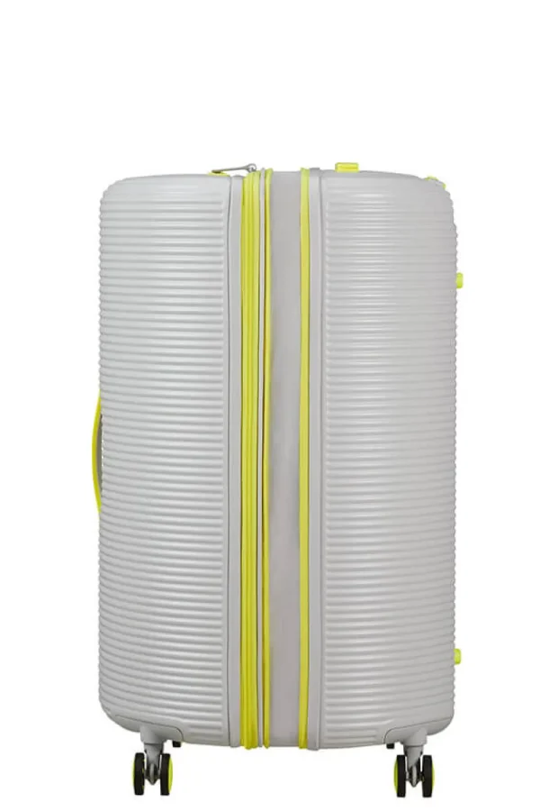 American Tourister Rollio Suuri matkalaukku Light Grey/Lime Discount