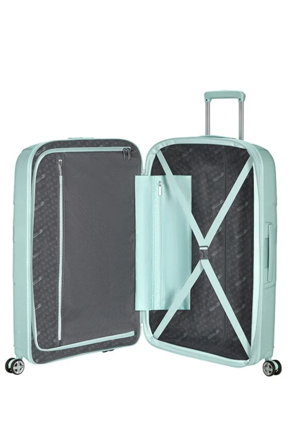American Tourister StarVibe Suuri matkalaukku Metallic Surf Blue Fashion