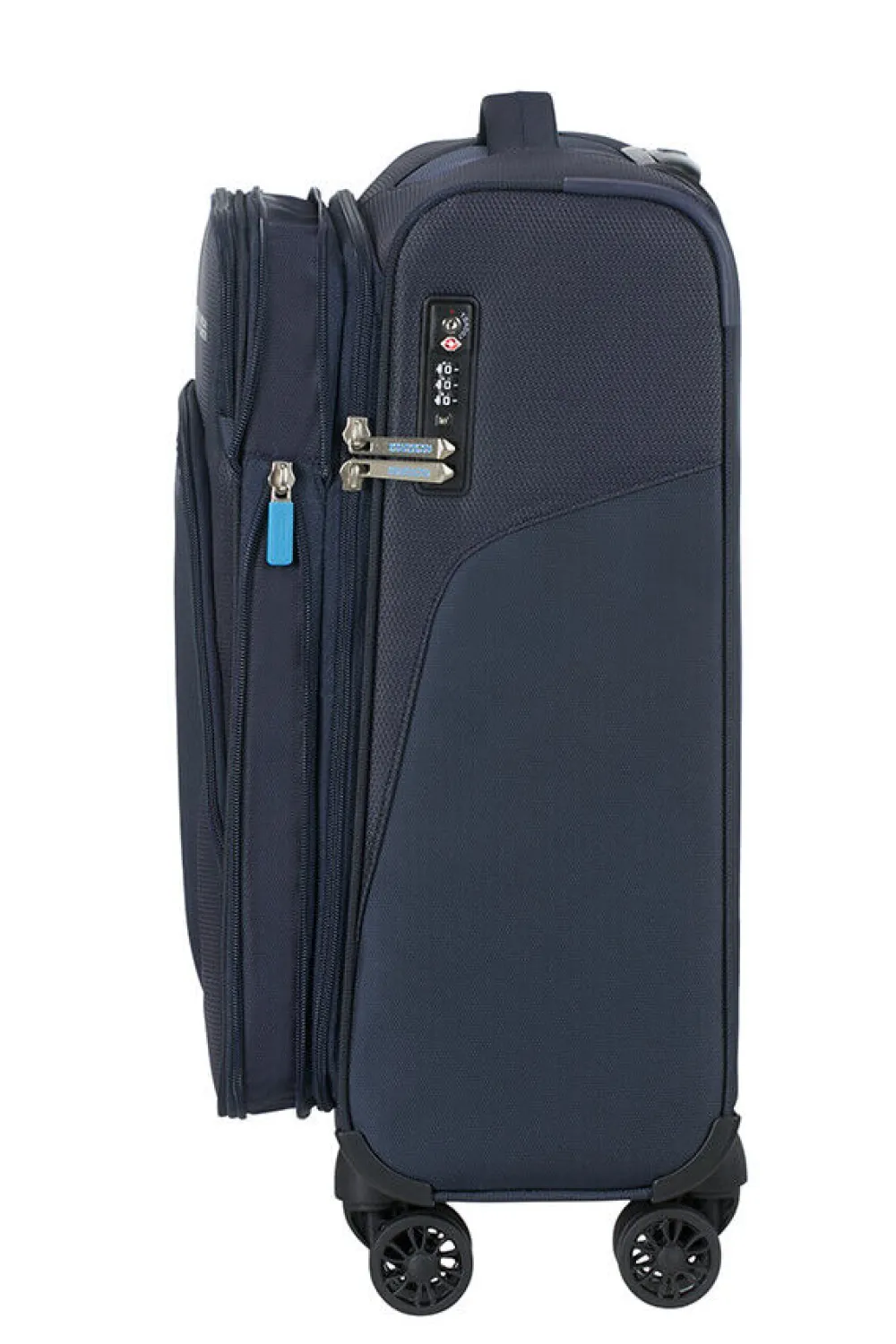 summerfunk_nelipyrinen_la_3.webp American Tourister SummerFunk Nelipyöräinen laajennettava matkalaukku 55cm Expandable Navy Best