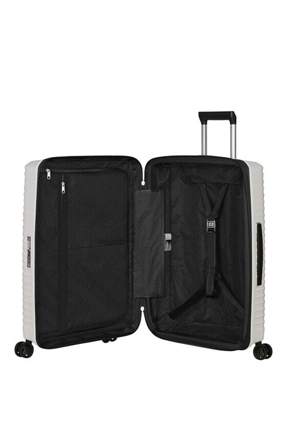 upscape_nelipyrinen_laaje_0-9.webp Samsonite Upscape Nelipyöräinen laajennettava matkalaukku 68cm Cloud White New