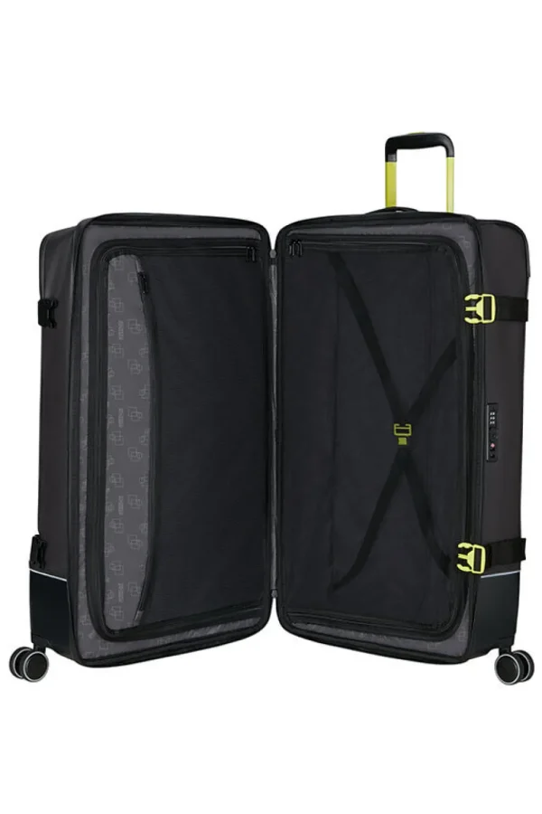 American Tourister Urban Track Suuri matkalaukku Black/Lime Hot