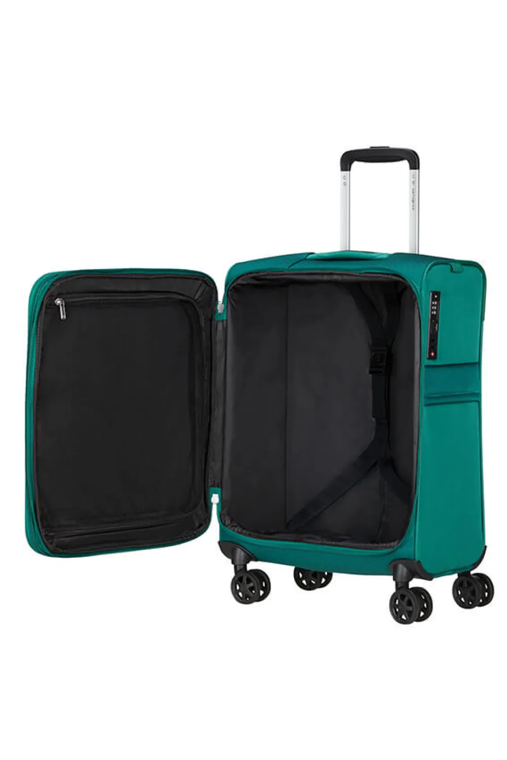 urbify_nelipyrinen_laajen_0-2.webp Samsonite Urbify Nelipyöräinen laajennettava matkalaukku 55cm Pine Green Fashion