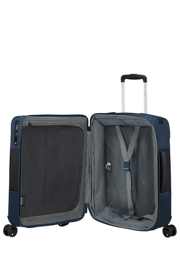 Samsonite Vaycay Nelipyöräinen laajennettava matkalaukku 55cm Navy Blue Outlet