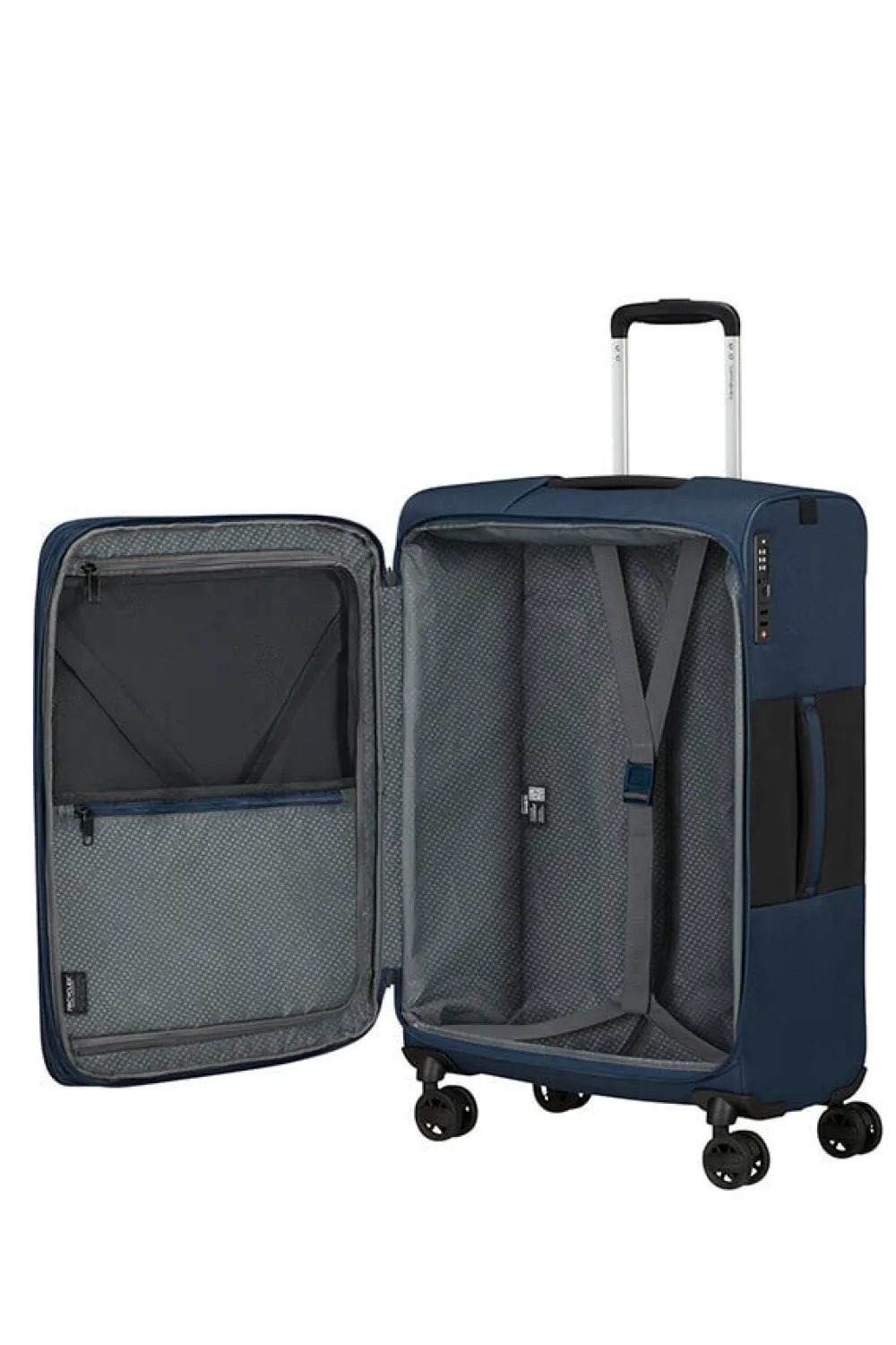 vaycay_nelipyrinen_laajen_0-3.webp Samsonite Vaycay Nelipyöräinen laajennettava matkalaukku 66 cm Navy Blue Discount