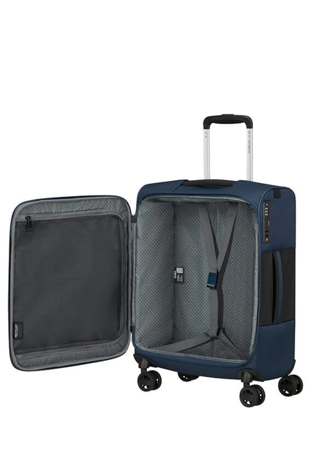 vaycay_nelipyrinen_matkal_0.webp Samsonite Vaycay Nelipyöräinen matkalaukku 55cm Navy Blue Clearance